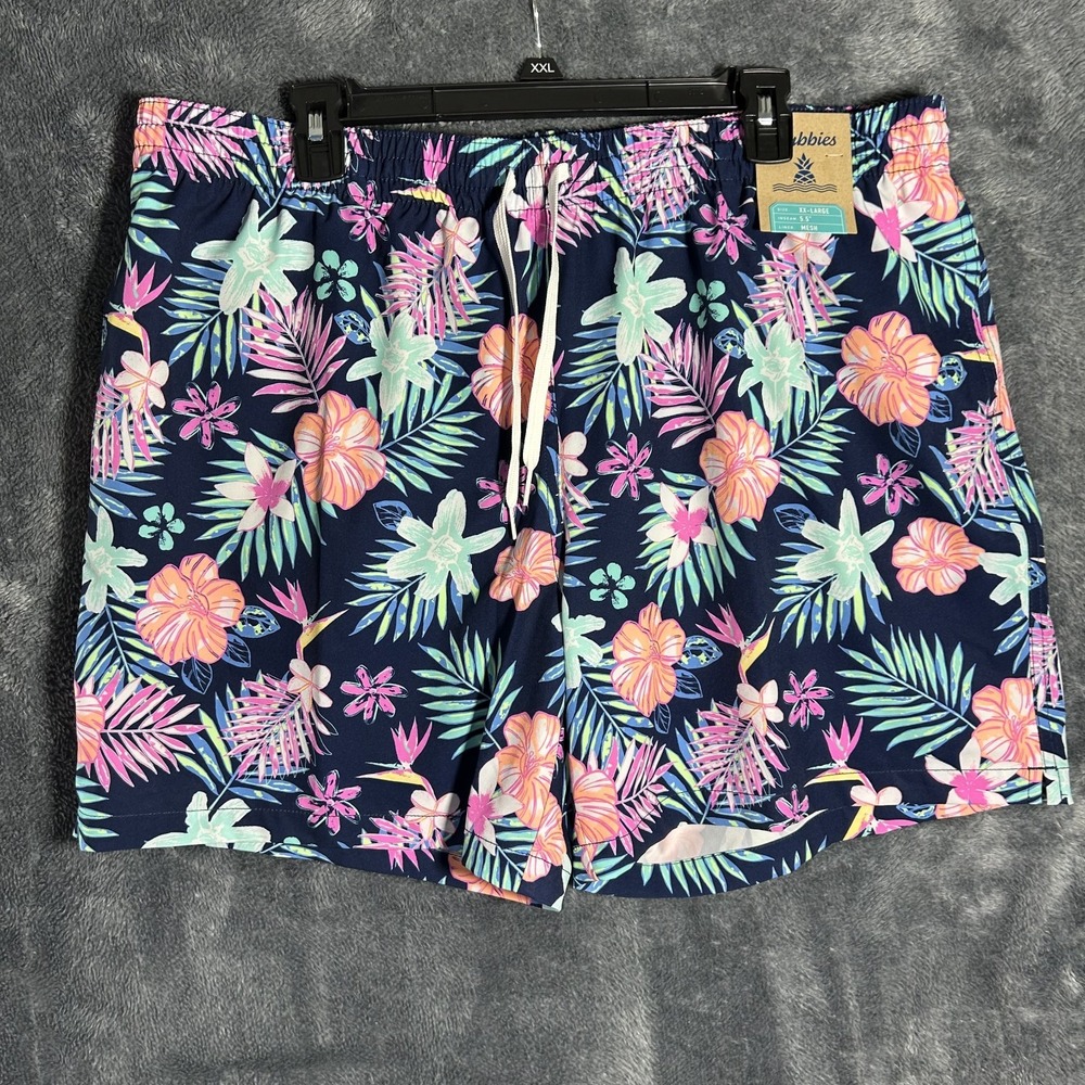 Chubbies Mens Size 2XL Black The Tropic Like Its Hots 5.5" Swim Trunks